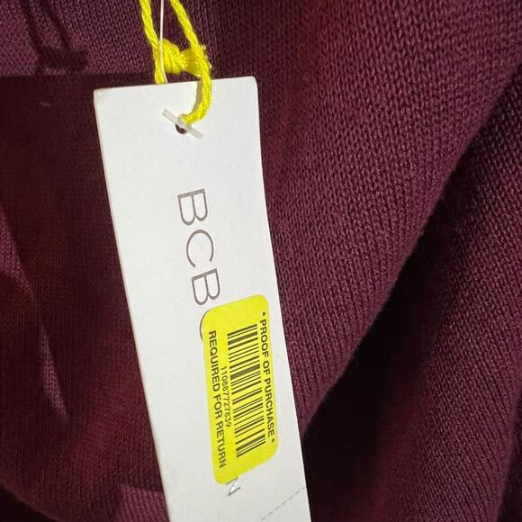 BcbGeneration Knit Tunic Sweater Women's Sz XS Cold-Shoulder Pullover Brulee NEW - Picture 4 of 9